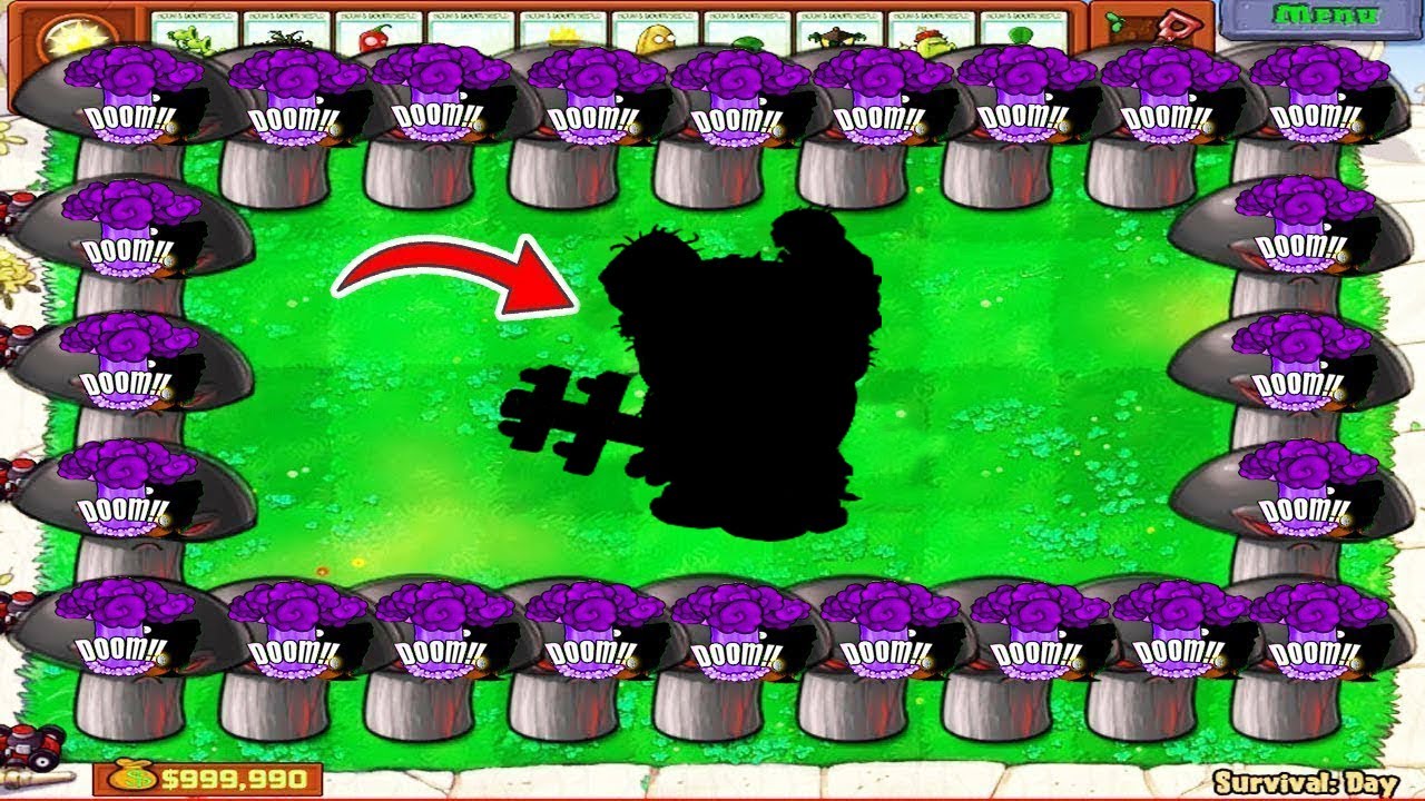 999 Doom Shroom vs 999 Gargantuar Zombies Epic Hack PVZ