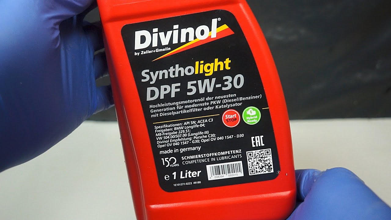 Divinol Syntholight DPF 5W30 What does the original engine oil look like?