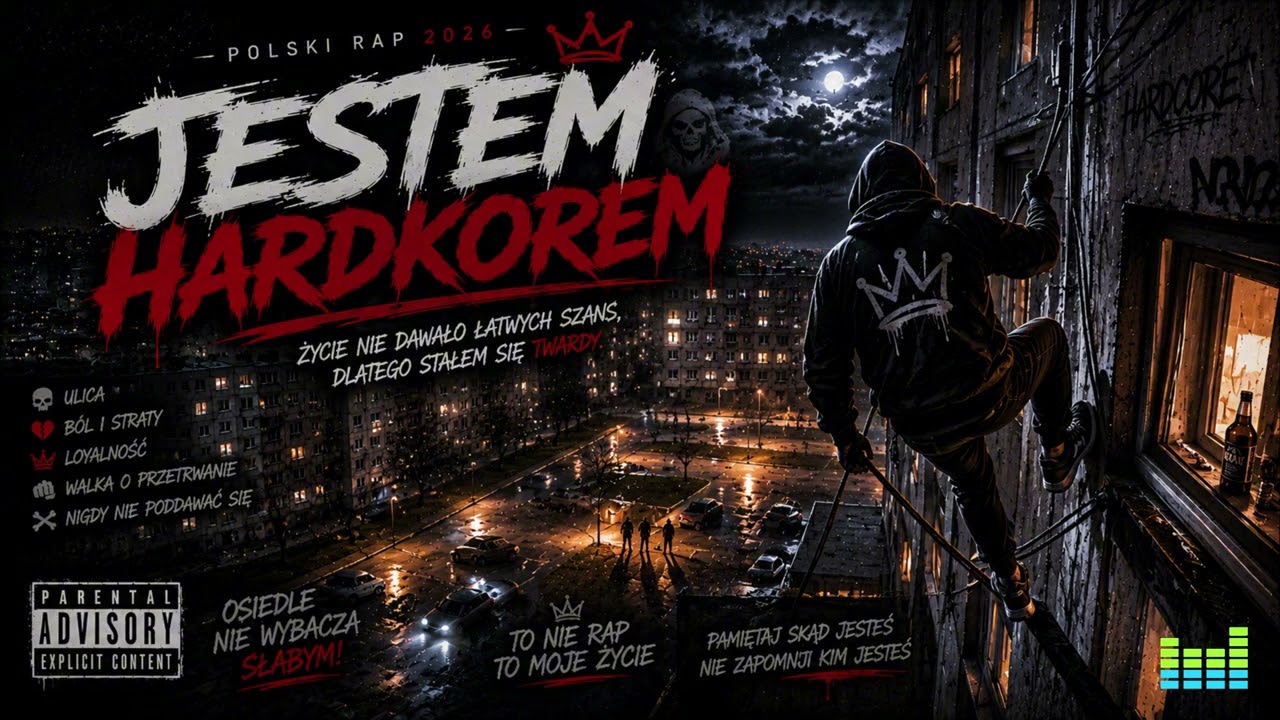 JESTEM HARDKOREM 💀🔥Mroczny Polski Rap 2026 | O ulicy, b&oacute;lu i życiu bez hamulc&oacute;w 🌧️🖤