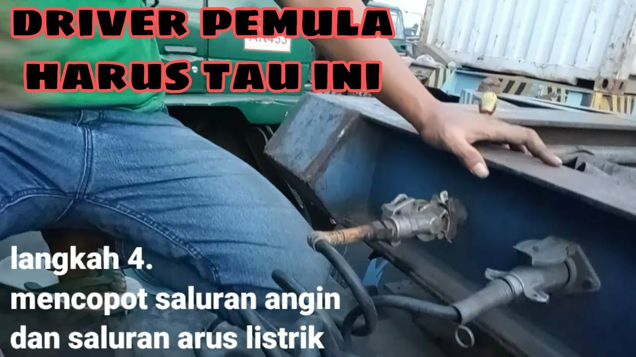 cara memasang gandengan-truck trailer