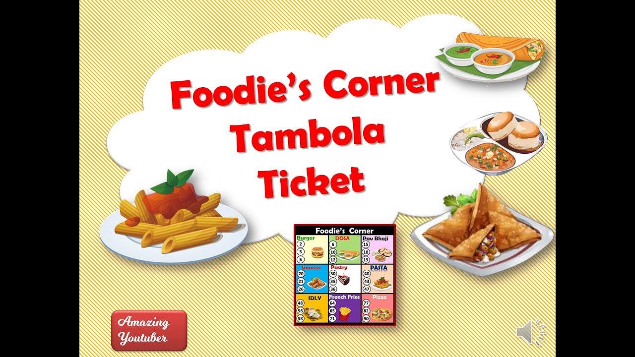 Unique Fast Food Tambola/Housie|Street Food tambola| Master Chef tambola | Kitchen Queen |Birthday