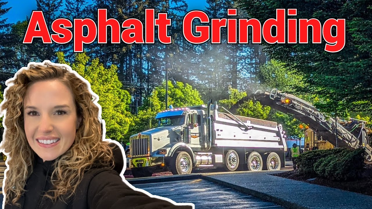 Grinding ASPHALT to prep for paving
