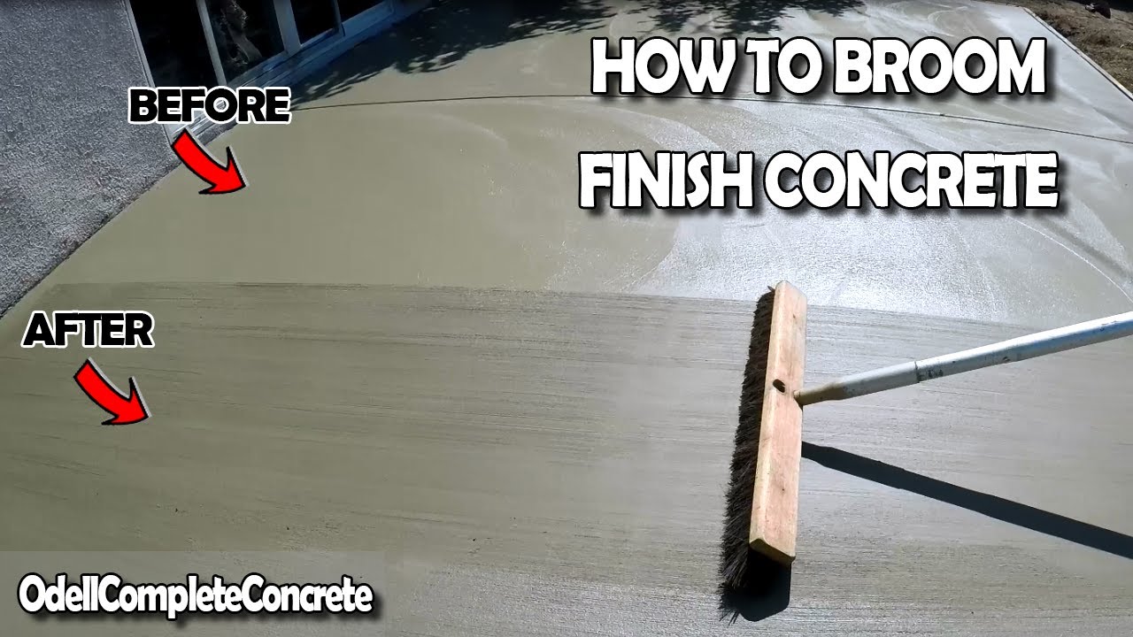 How to Broom Finish a Concrete Slab