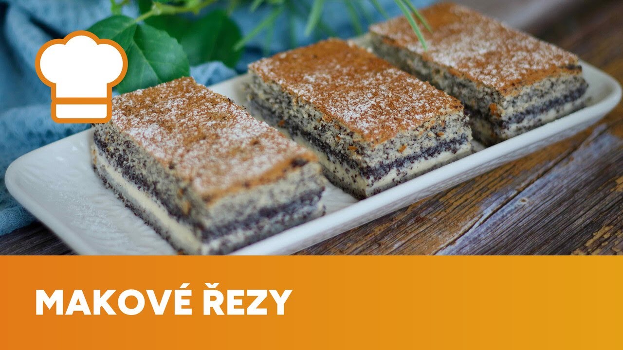 Chutný moučník, který po rozkrojení překvapí: Makové řezy s podivným názvem Čuč na drát.