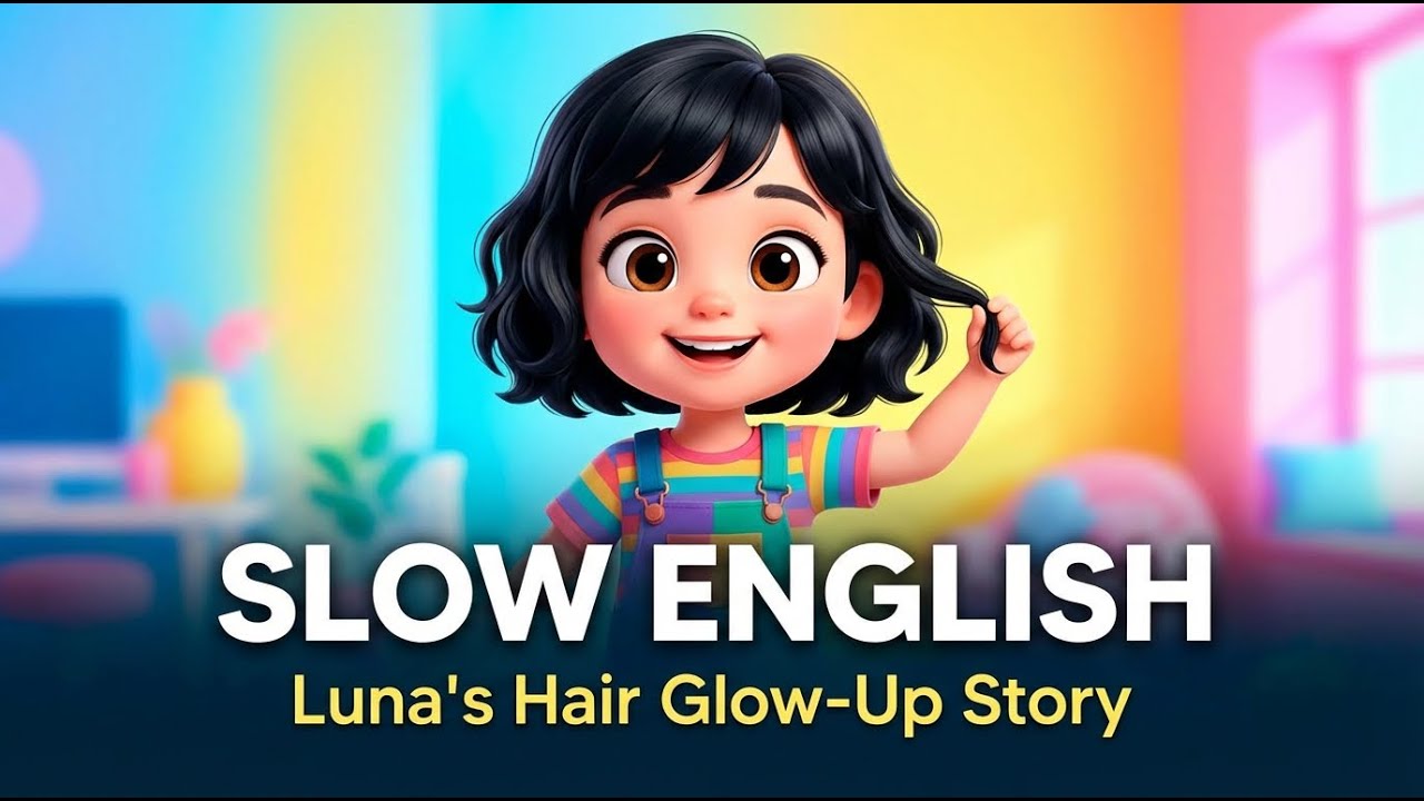 Luna’s Hair Glow Up Story | Slow English Story for Beginners (A2 Level)