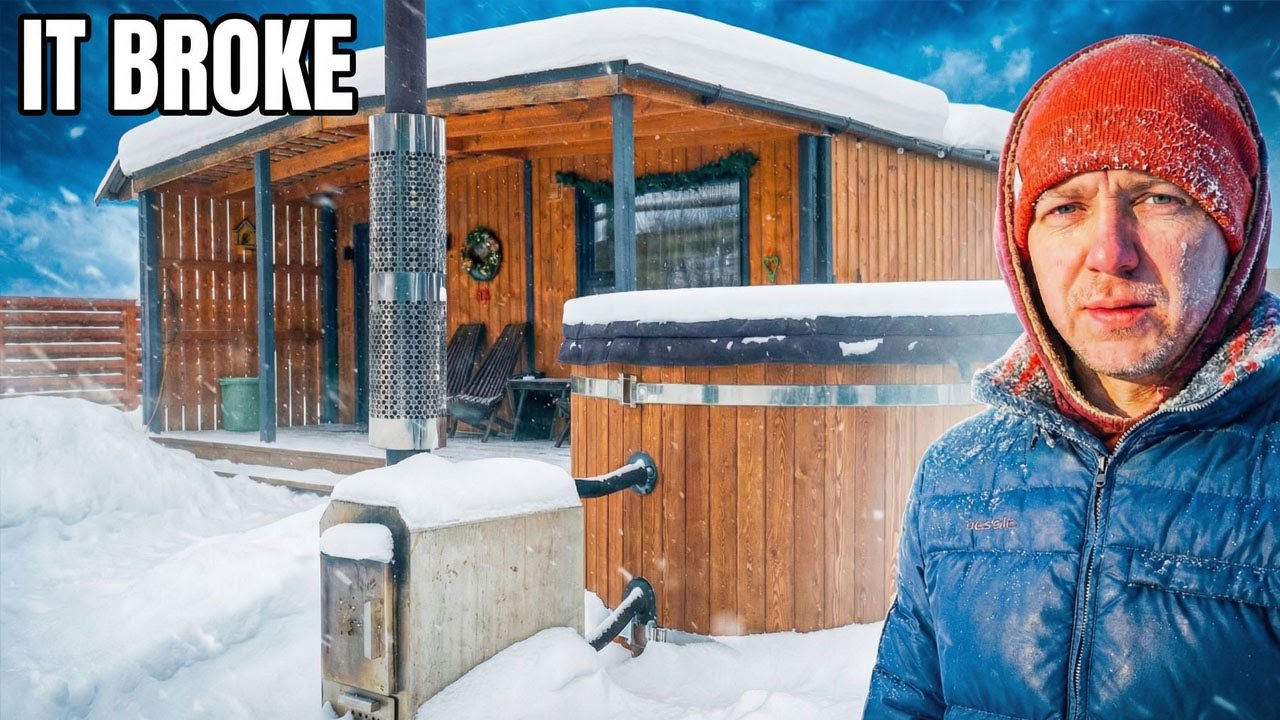 Real Cabin Life: My Roof Started to COLLAPSE under Snow [No Talk ASMR]