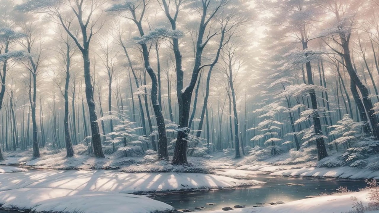 【リラックスBGM】Whispers of Winter's Dream: AI Art & Serene Soundscape