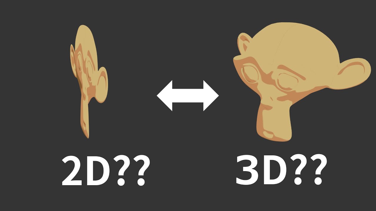 【Blender】平面なのに立体的に見える仕組み（3Dモデルを2Dのように見せる方法） Part1【字幕解説】