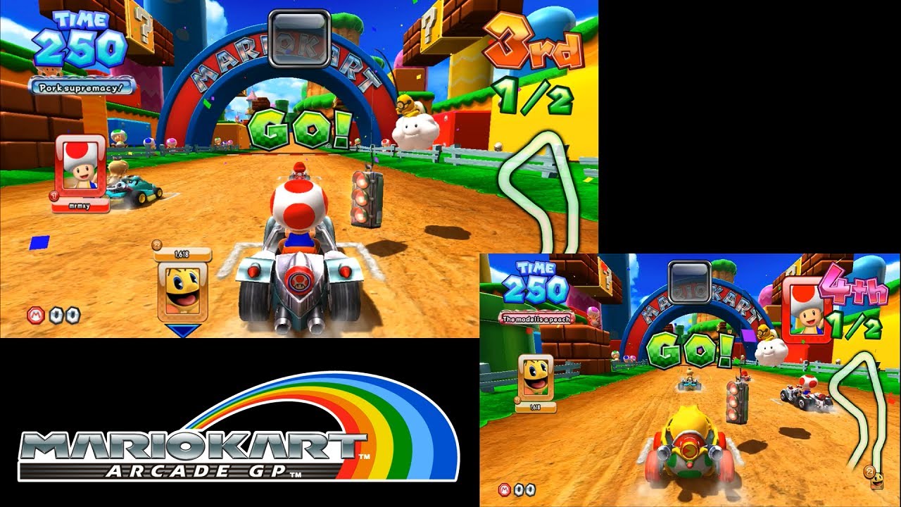 Playing Mario Kart Arcade GP DX Online (Vs. and Co-Op Races!)