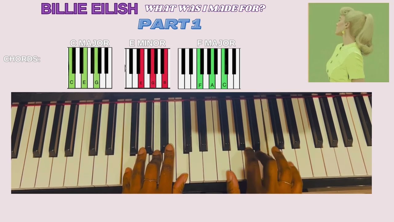 What Was I Made For? – Billie Eilish | Easy Piano Tutorial (After Unit 10)