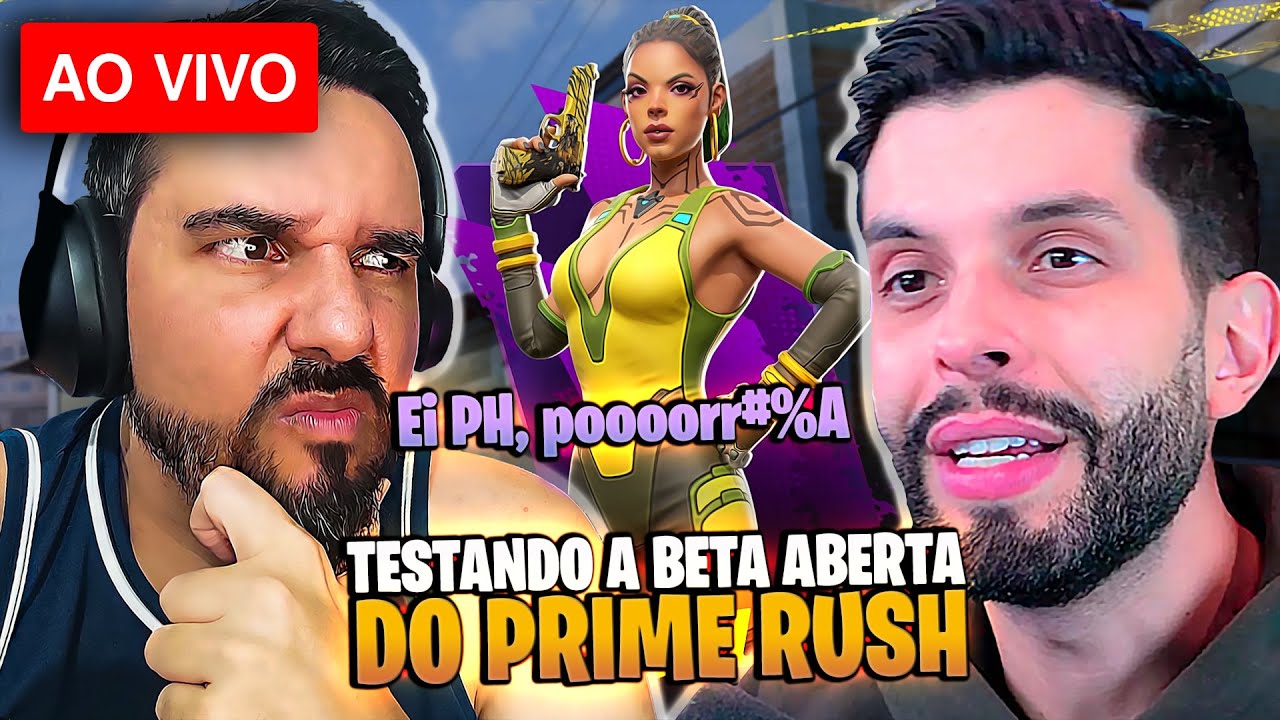 🔴 TESTANDO BETA ABERTA DO PRIME RUSH, O JOGO DO PLAY HARD 🔥 REACT + RESENHA! 🔥