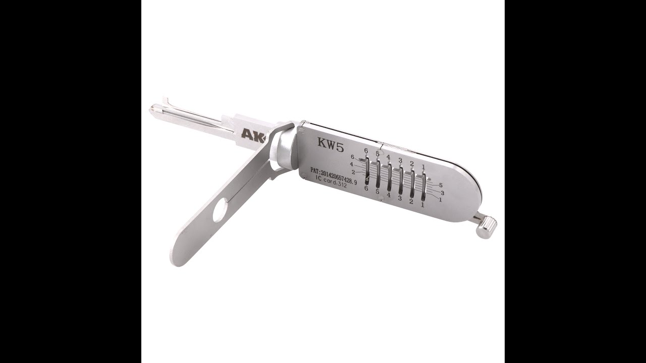 AKK Tools KW5(6-Pin) 2 in 1 Pick for Kwikset Door Locks Locksmith Video
