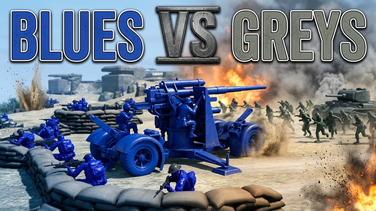 Beach assault ENG Blues VS GER Gerys Epic Battle!