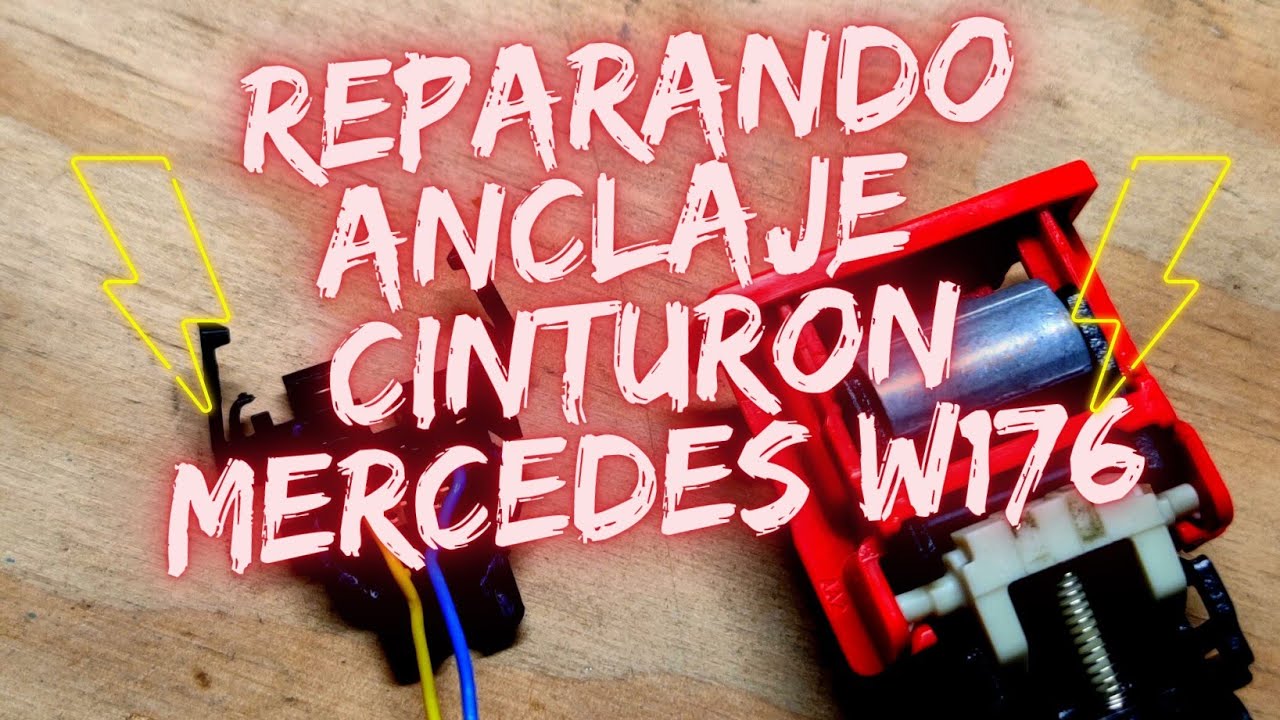 Reparando anclaje cinturón seguridad Mercedes Clase A (W176). Fallo Airbag y Star-Stop.