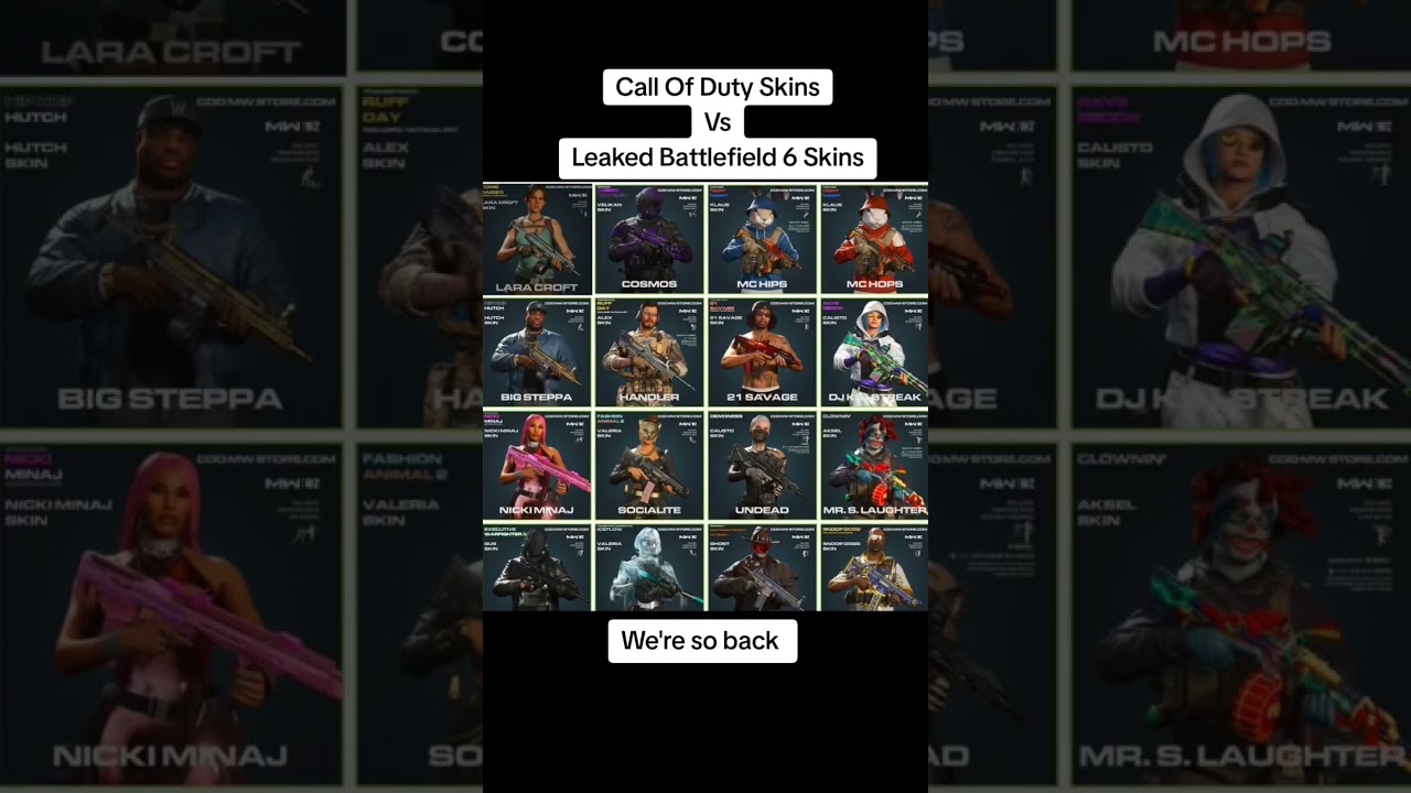 Leaked Battlefield 6 Skins Vs Call Of Duty Skins #callofduty #bf6 #battlefield6 #battlefield #cod