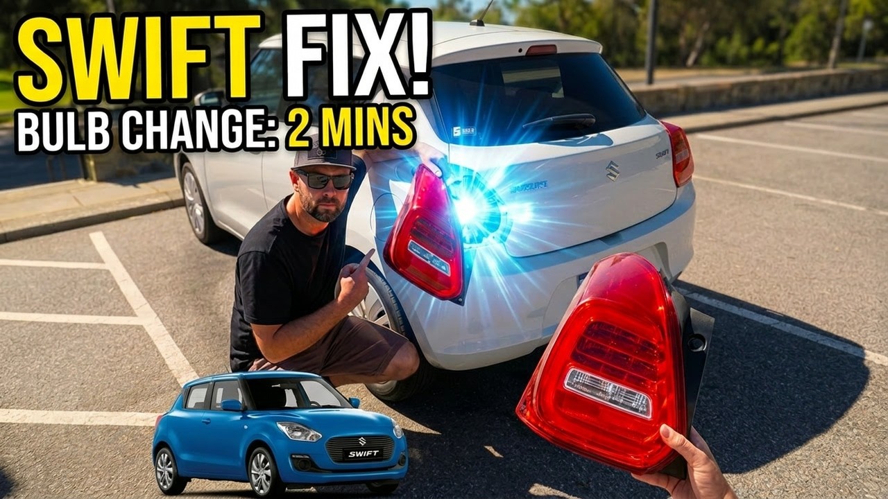 Как снять и заменить блок лампочек заднего фонаря Suzuki Swift. Руководство (Maruti)