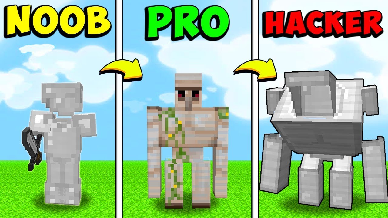 GOLEM NOOB vs PRO vs HACKER - Minecraft ITA