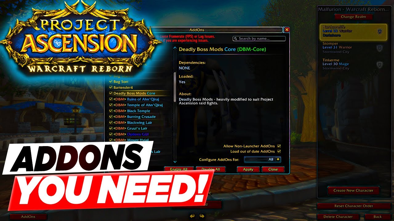 My Addon Setup for Ascension WoW – Everything You Should Use!