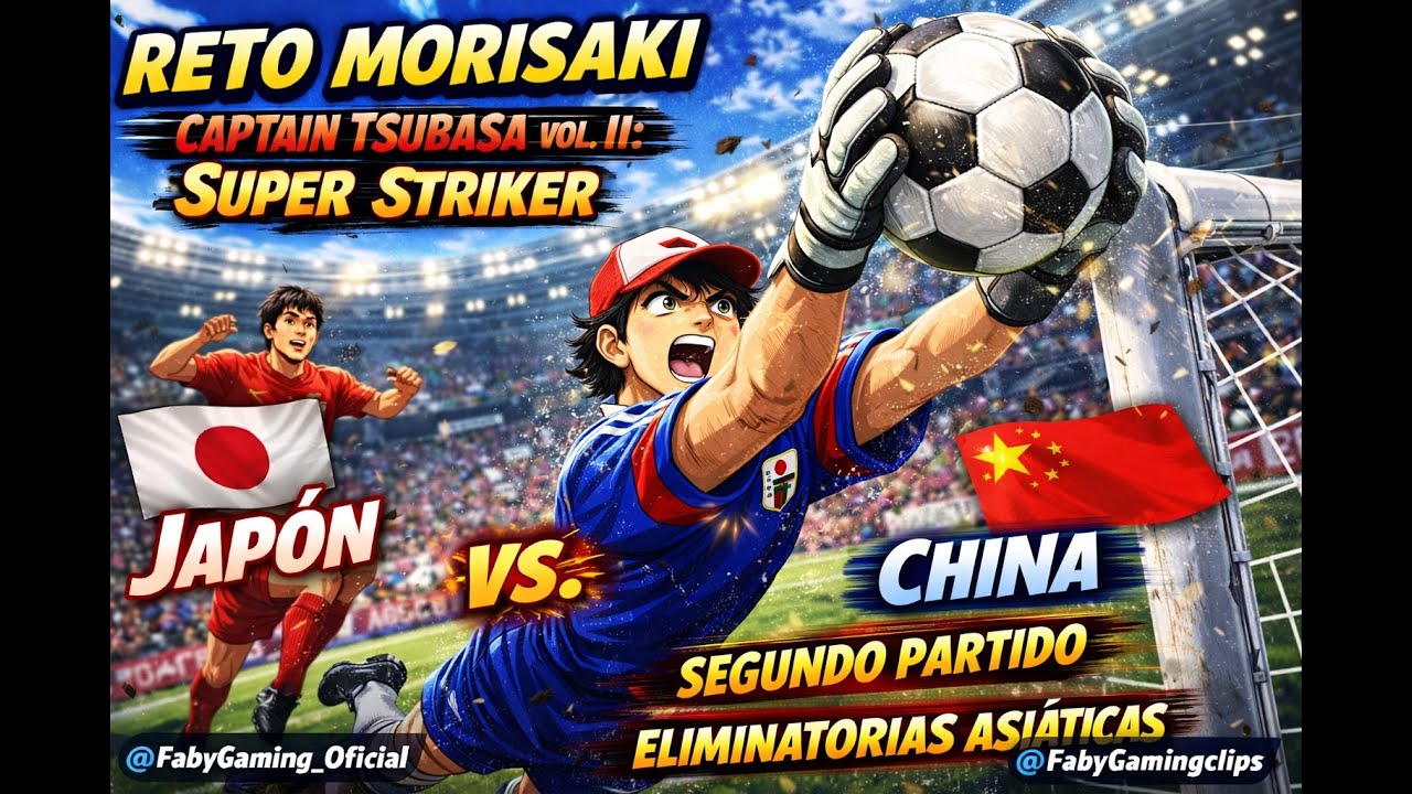 ¡LOCURA ABSOLUTA! Japón 🇯🇵 vs China 🇨🇳 SOLO con MORISAKI 🧤😱 | Partido 2 Captain Tsubasa Vol. II