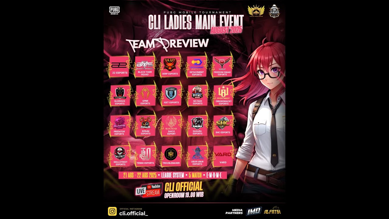 CLI LADIES MAIN EVENT | TOURNAMENT PUBG Mobile