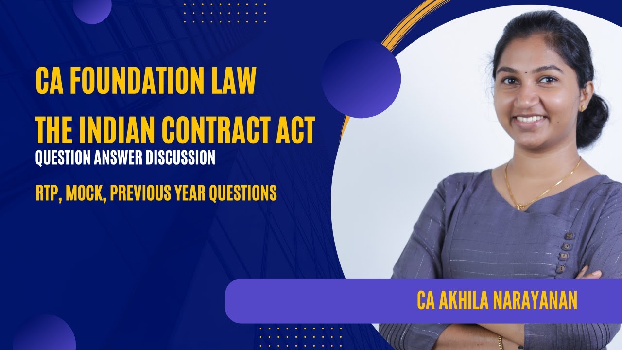 CA FOUNDATION CONTRACT ACT - QUESTION DISCUSSION