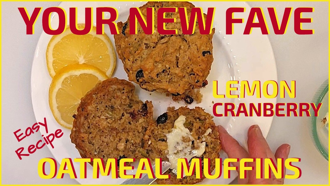 Lemon Cranberry Oatmeal Muffin Recipe