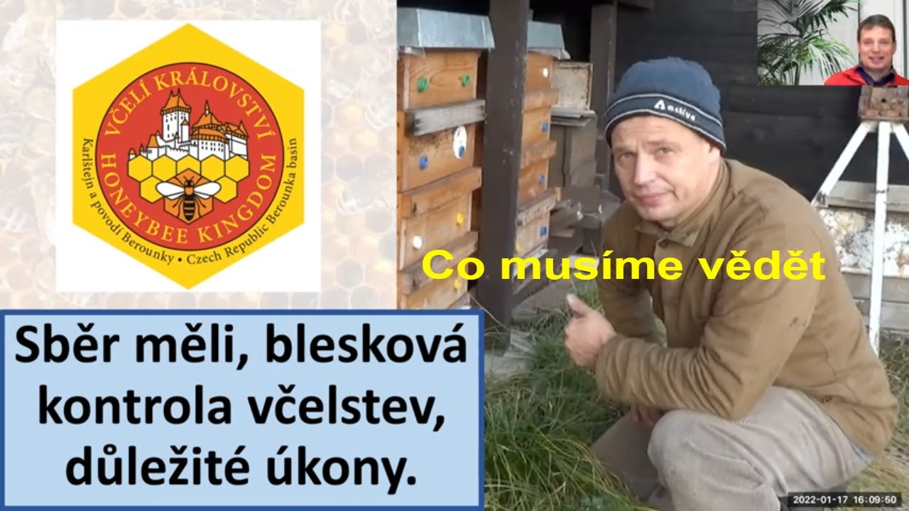 Sběr měli, čtení z podložek, rychlá kontrola včelstev a dodání záslob.