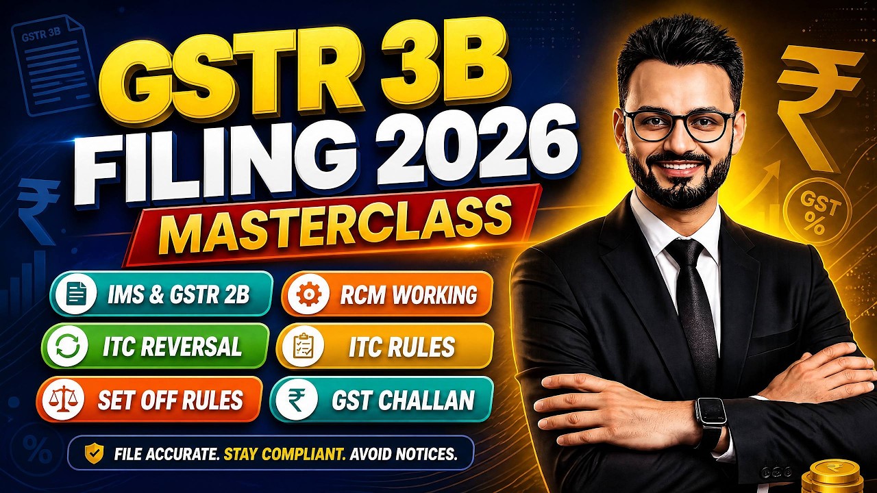 GSTR 3B Filing 2026 | Complete Masterclass | IMS, GSTR 2B, ITC Reversal, RCM & Set Off Rules