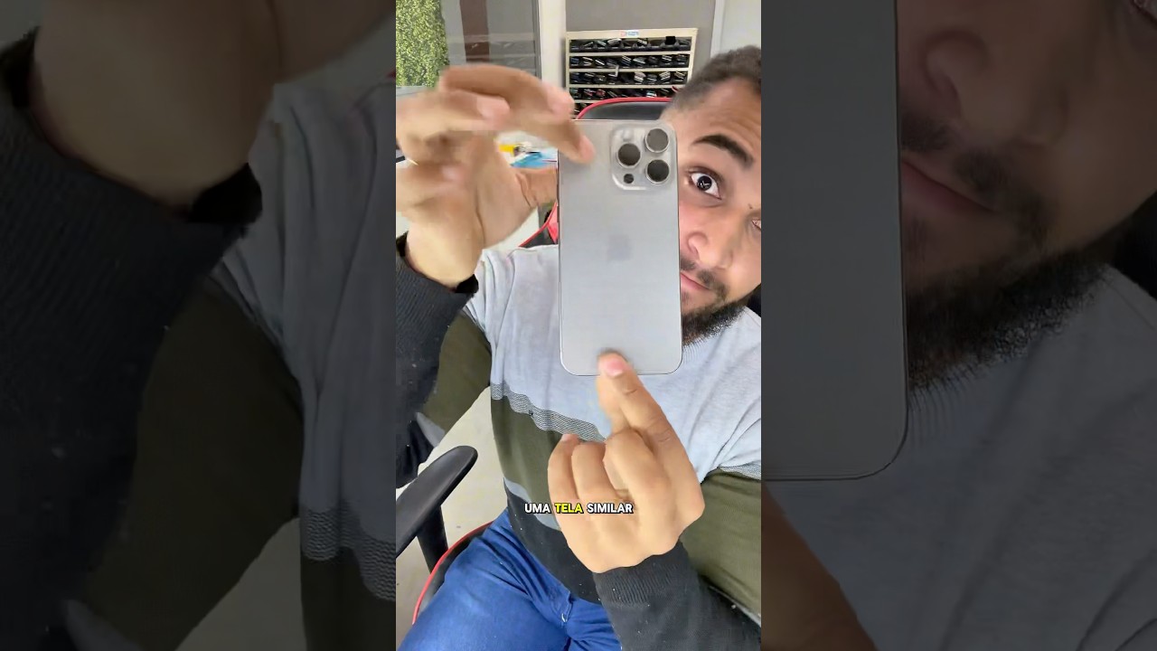 Porque ser&aacute; que ele prefiriu a tela similar para trocar a tela quebrada do iPhone 15 pro Max dele ?