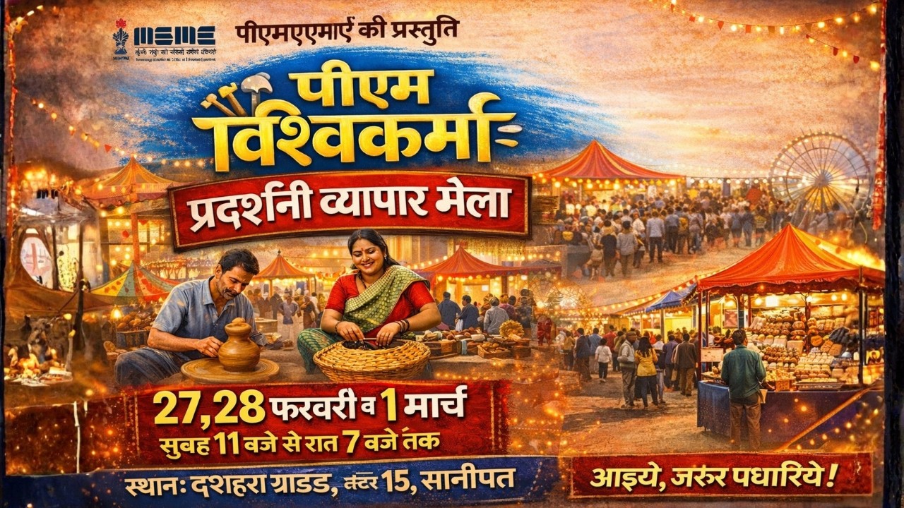 PM Vishwakarma Exhibition Sonipat 2026 | Handloom, Handicraft & Karigar Mela  | Made in India Bazaar