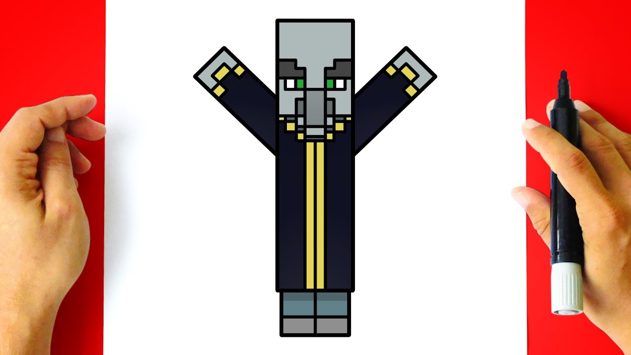 How to DRAW EVOKER MINECRAFT