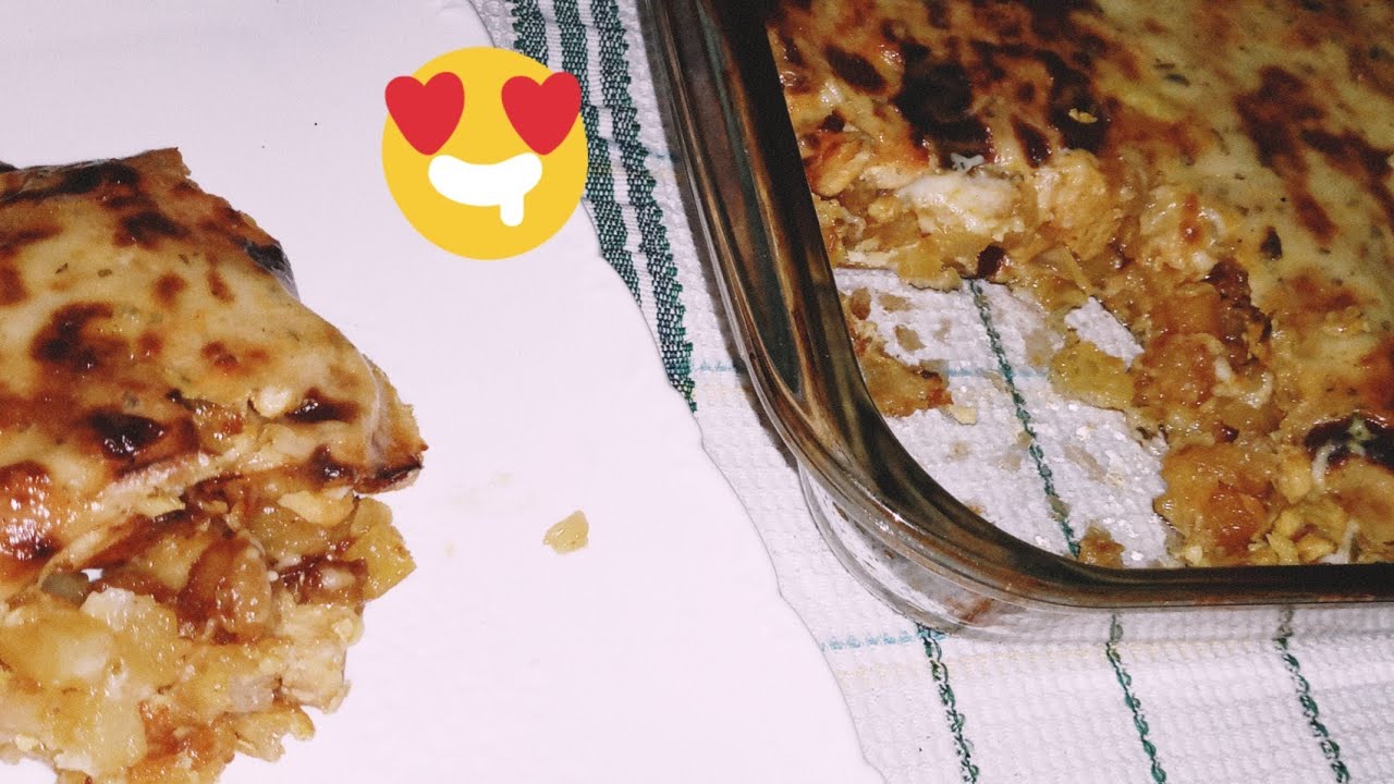 في دقائق حضري اسهل كراتان الدجاج و البطاطس بالبيشاميل كوجبة غذاء او عشاء😋بدون مجهود ومنسم بمكون عجيب