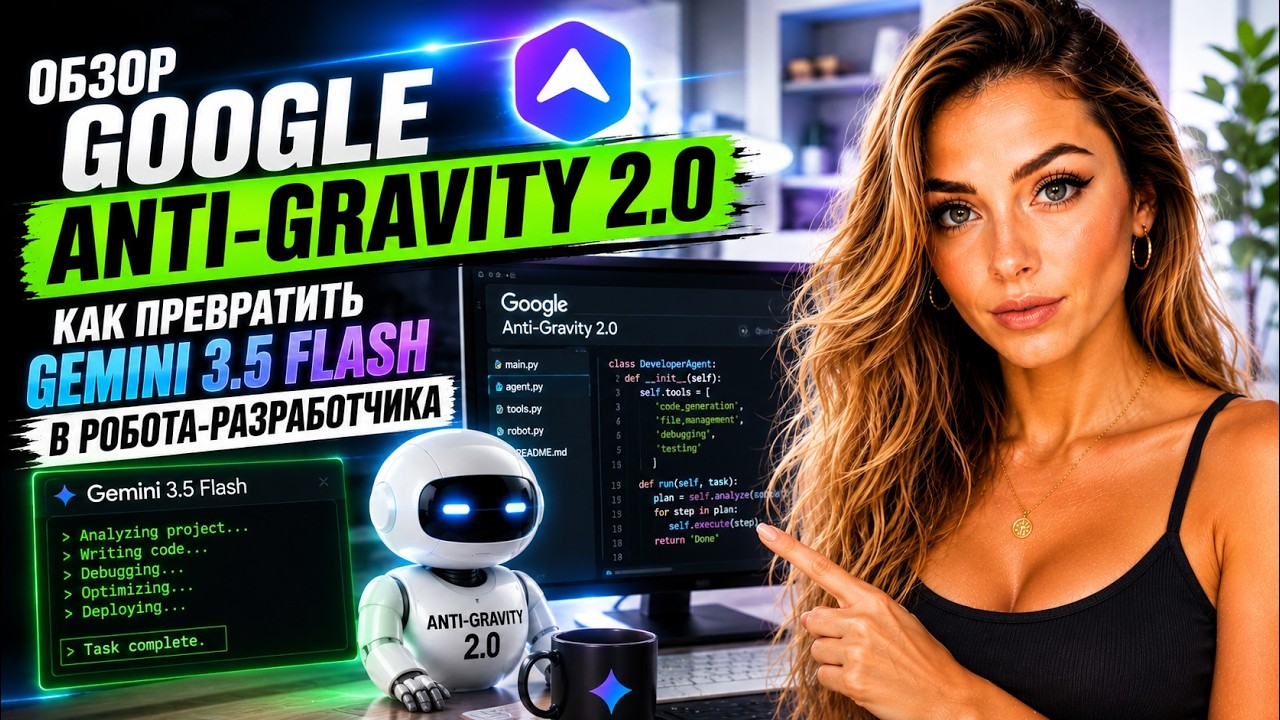 Обзор Google Anti-Gravity 2.0: Как превратить Gemini 3.5 Flash в робота-разработчика #antigravity