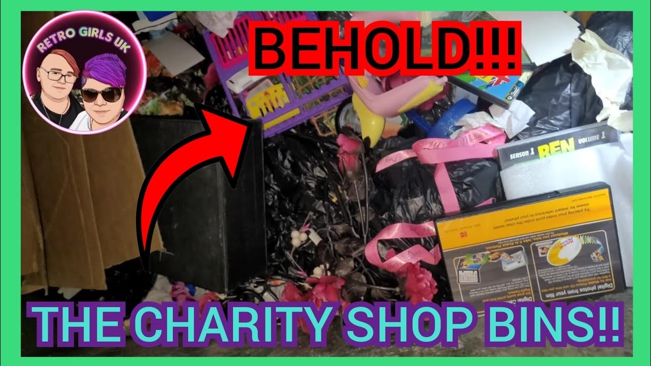 Dumpster Diving At The Charity Shop Bins | Retro Girls UK #dumpsterdiving #dumpsterdivers #dumpster