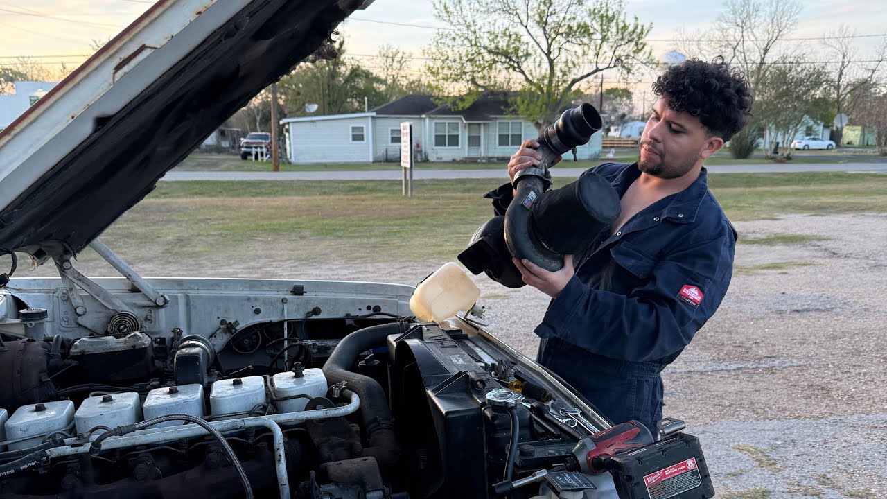 First Gen Cummins billet freeze plugs install part 1 (removing turbo)