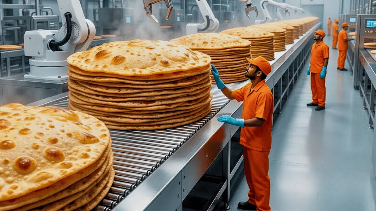 Inside a Modern Chapati Factory 🇮🇳 | How India’s Flatbread Is Mass-Produced