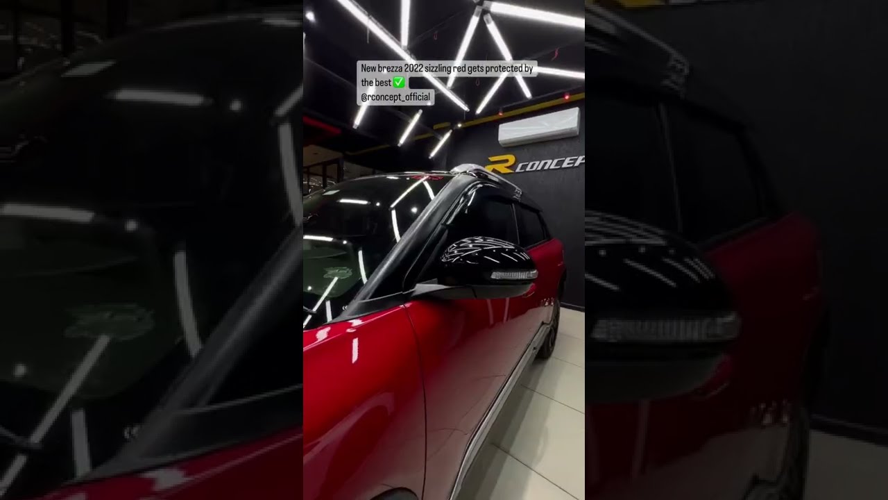 NEW BREZZA 2022 PAINT PROTECTED | GLOSSY RED | MODIFIED | RCONCEPT CAR JEWELS | CHENNAI