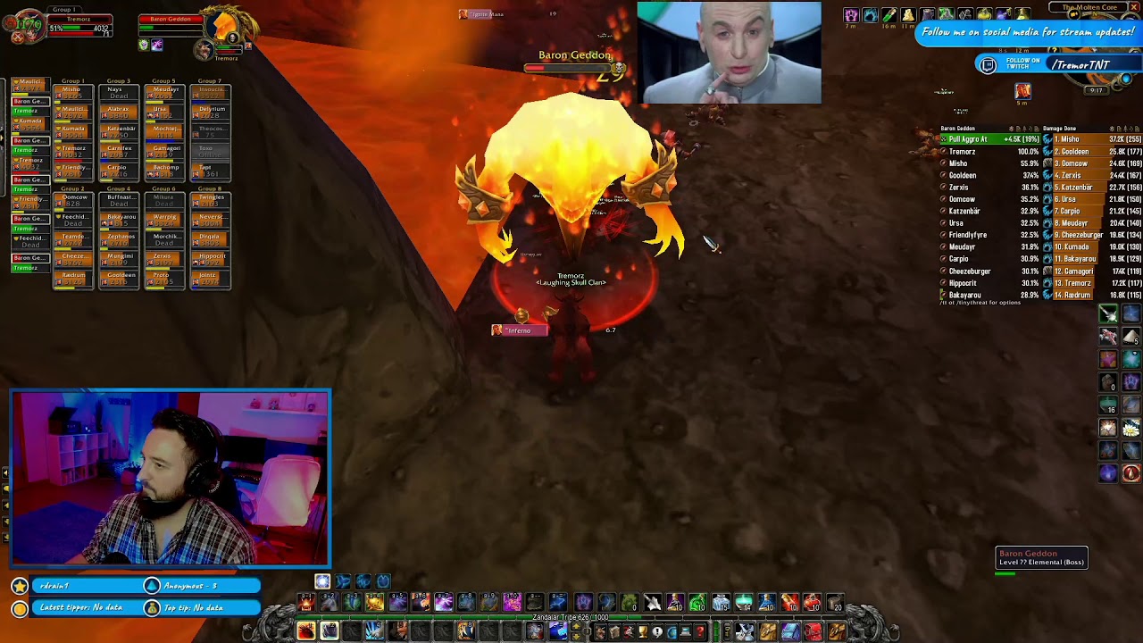Classic WoW || WORLD FIRST! Molten Core || ALL DRUID CLEAR