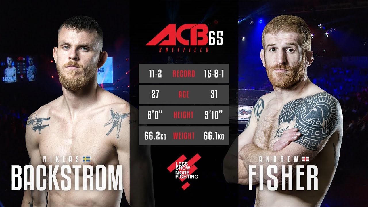 Никлас Бэкстром vs. Эндрю Фишер | Niklas Backstrom vs. Andrew Fisher | ACB 65