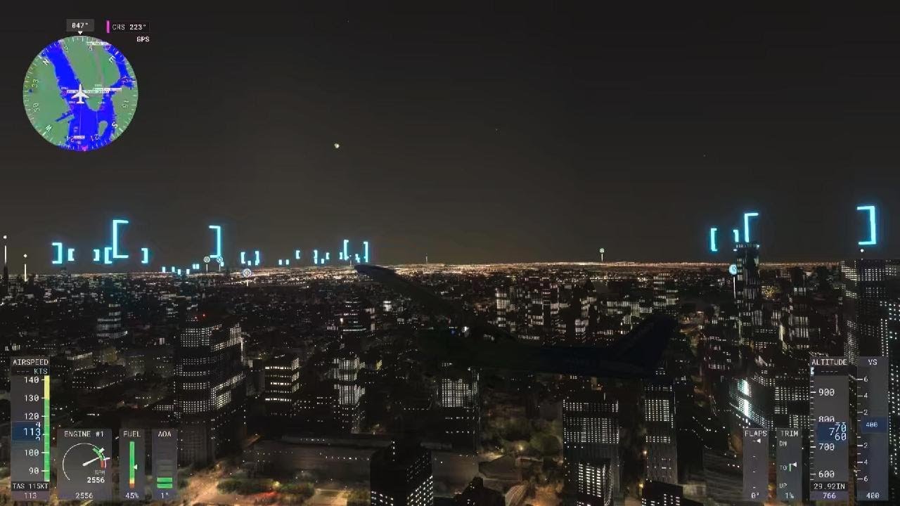 New York at Night 🇺🇸 | Cessna 172 | Flight Sim 2024