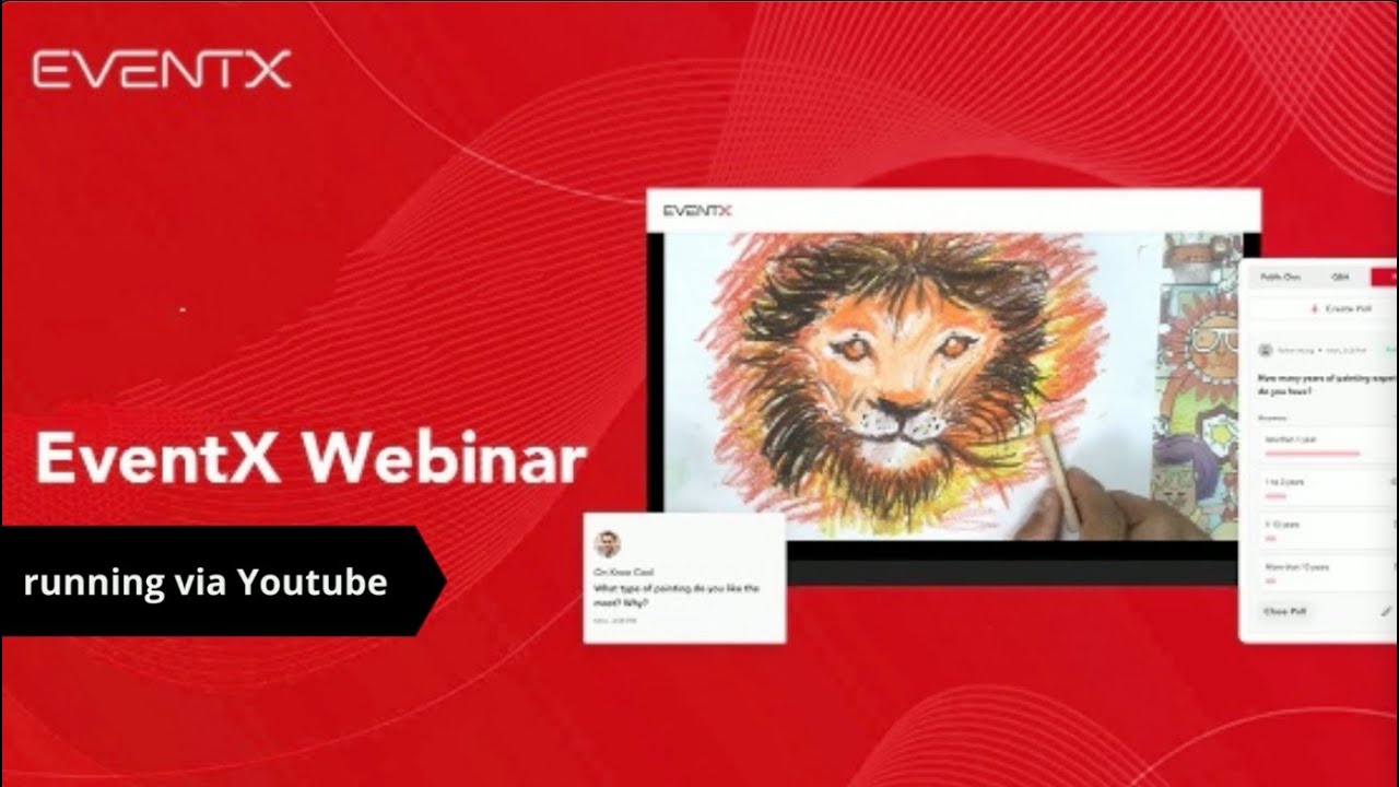 EventX webinar running via Youtube