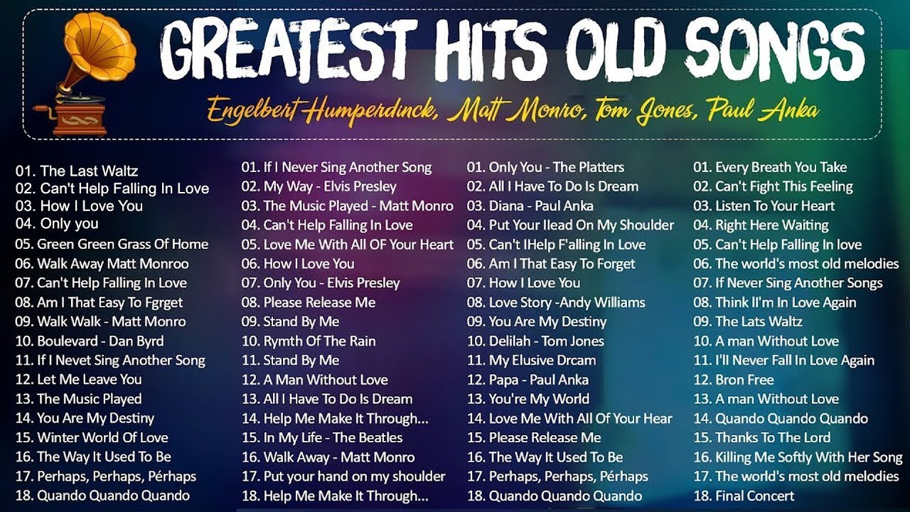 Oldies But Goodies Best Love Songs &ndash; Golden Oldies Greatest Hits 60s 70s Paul Anka, Andy Williams