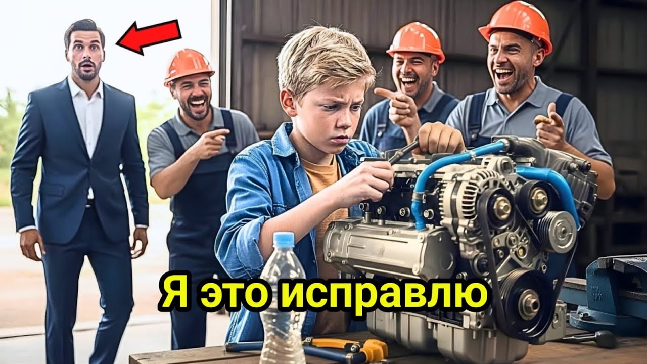ЭТОТ ДВИГАТЕЛЬ ЧТО, НА ВОДЕ РАБОТАЕТ — ОНИ СМЕЯЛИСЬ НАД МАЛЬЧИКОМ МЕХАНИКОМ… ПОКА НЕ ПРИШЁЛ ХОЗЯИН
