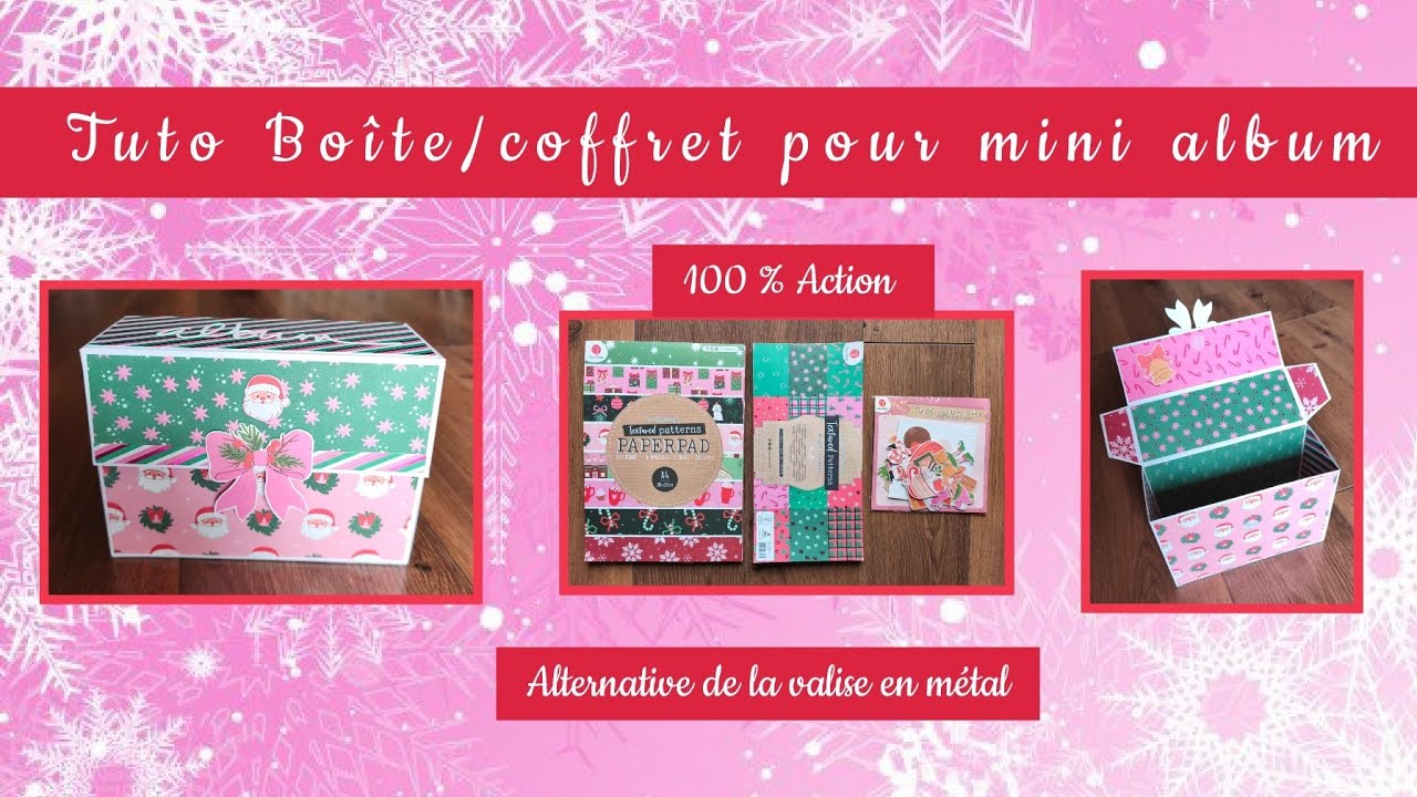 TUTO SCRAP Boîte coffret pour mini album Alternative valise en métal ACTION 