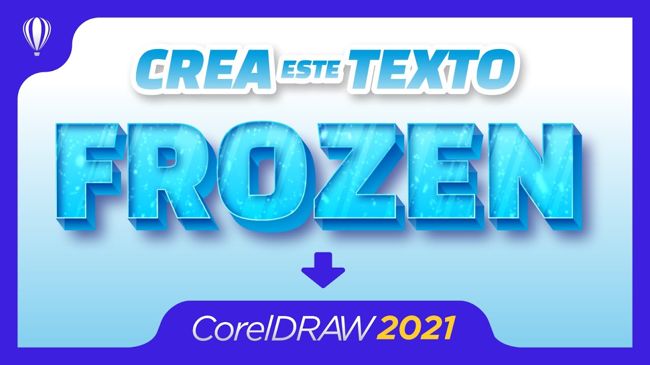 TEXTO con EFECTO NIEVE (Frozen) CRISTAL 🧊 en CorelDRAW 2022 / ArtiMaña /