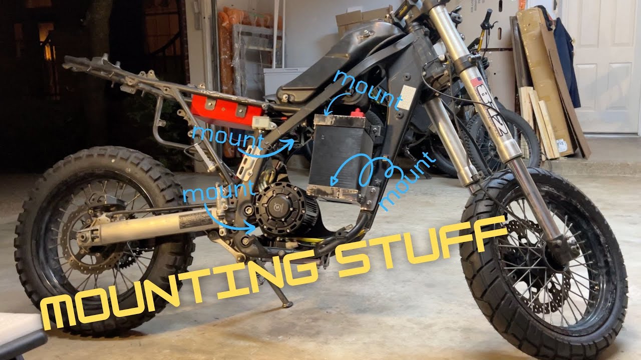 Converting a Kawasaki KLX250sf Enduro Dirtbike to Electric (Pt.5) - Mounting the Hardware