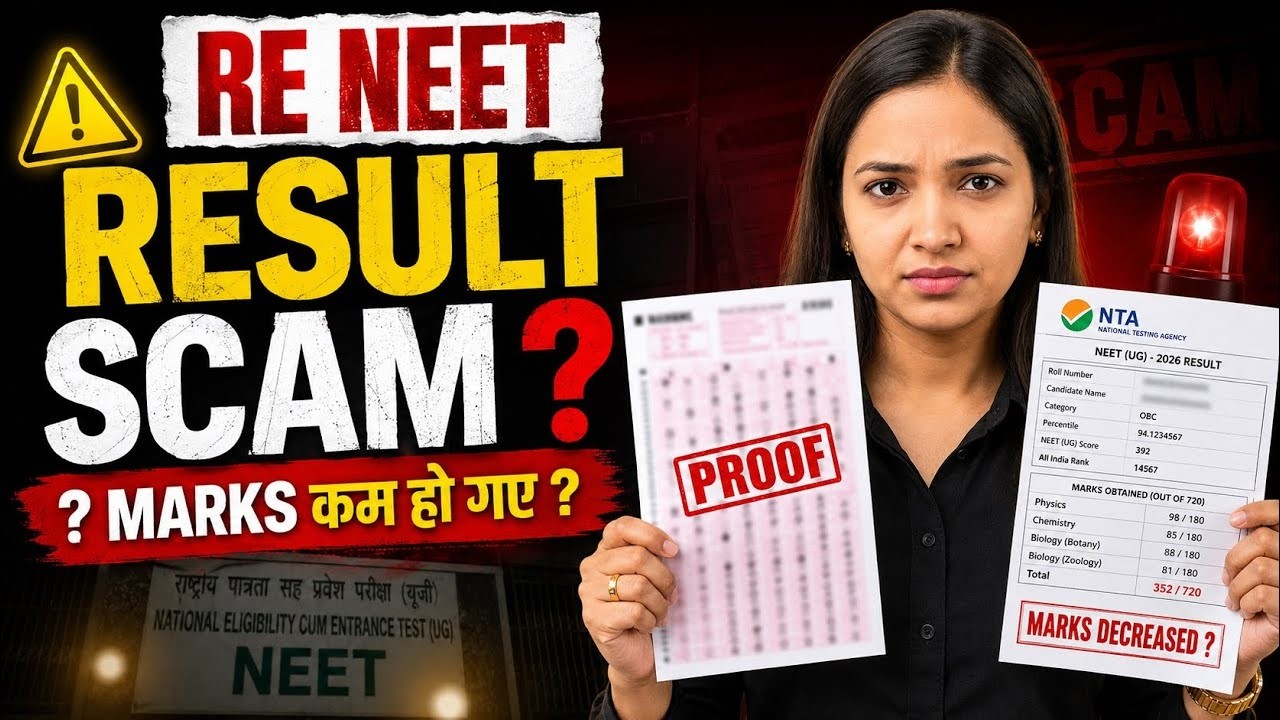 🚨 RE-NEET 2026 Result Controversy 😱 Lakhs of Students' Marks Reduced? Proof Inside!