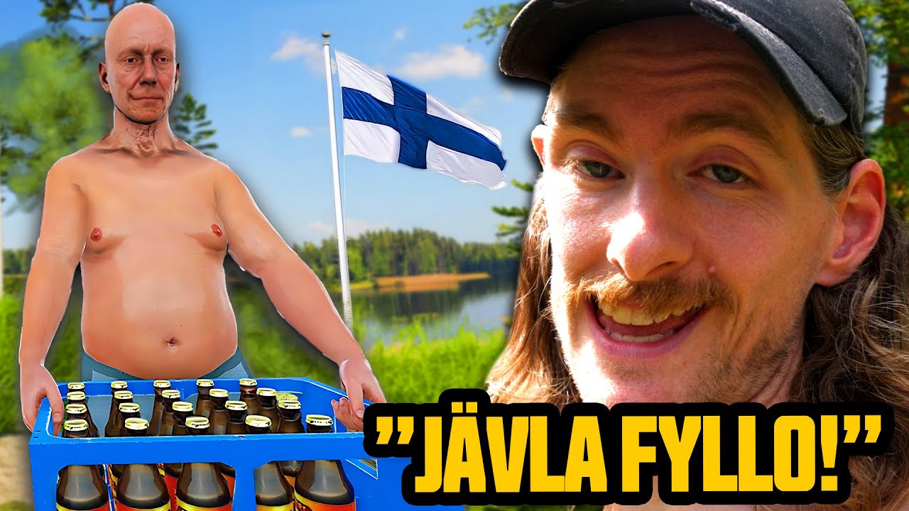 FYRA FINSKA FYLLON HÄRJAR I SKOGEN 🍺 | Finnish Cottage Simulator #2
