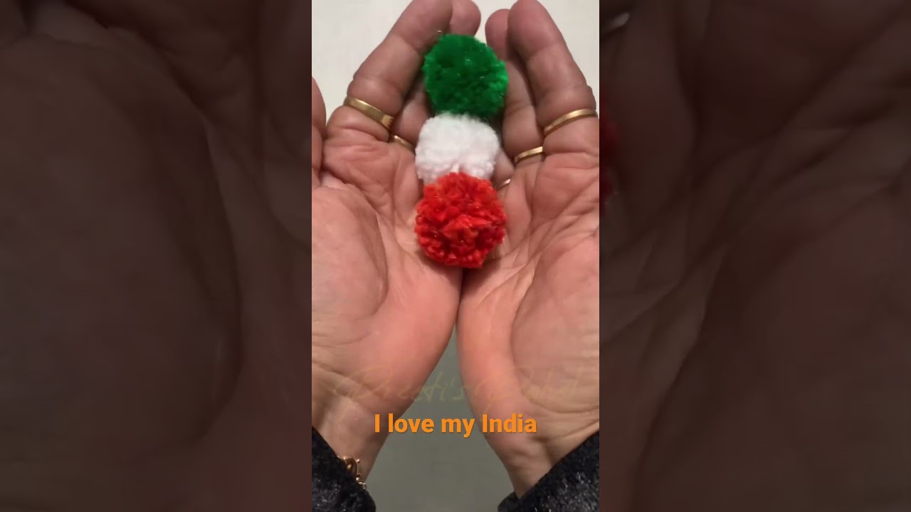 Tricolour Hair Band Making Idea | #republicdayspecial | #shorts #diy | #beautifuldesign | #pompom |
