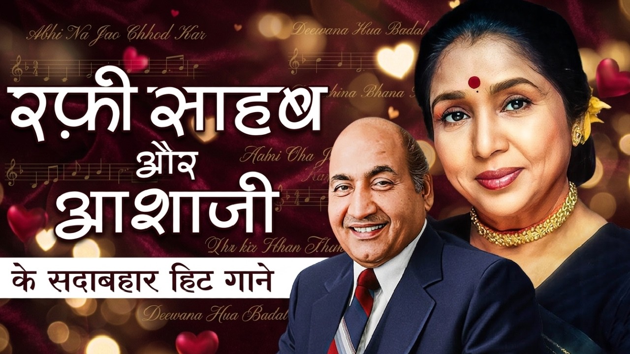 आशा भोसले और मोहम्मद रफ़ी जैसे महान गायकों ने अपनी आवाज़ से सजाये हुए गानें 🎶 | JUKEBOX❤️🔥
